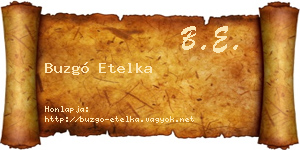 Buzgó Etelka névjegykártya